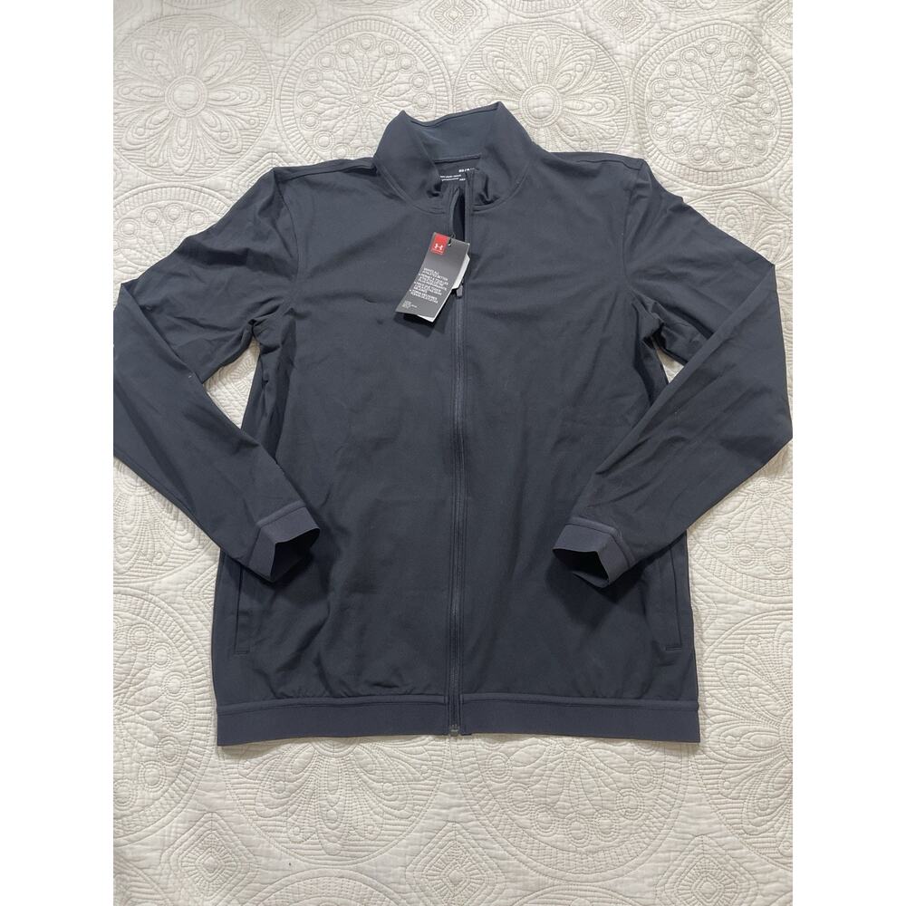 Under Armour HeatGear Full Zip Track Jacket Black Men’s Medium NWT